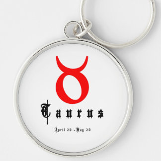 Taurus zodiac sign key ring