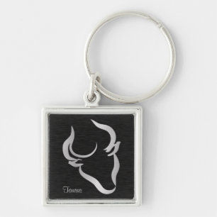 Taurus Zodiac Sign Key Ring