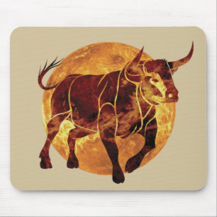 Taurus Zodiac Sign Mouse Mat