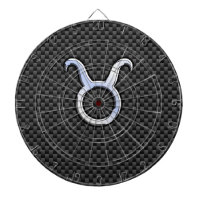 Taurus Zodiac Sign on Black Carbon Fiber Print