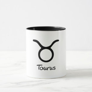Taurus Zodiac Sign on White Background Mug