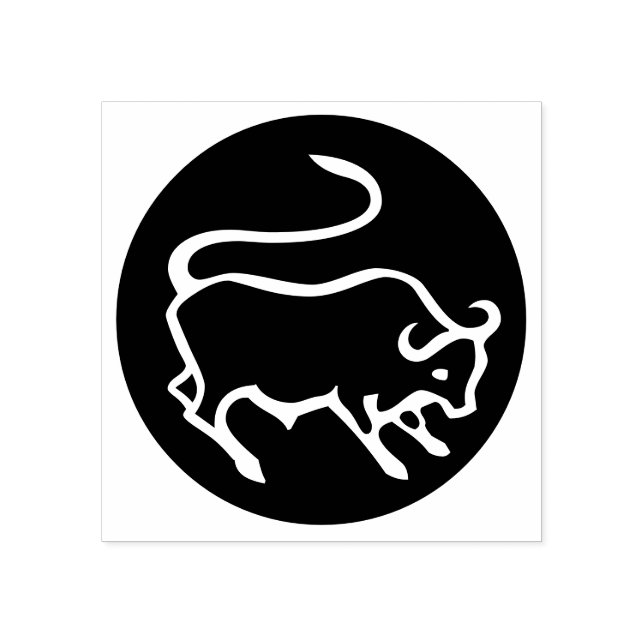 Taurus Zodiac Sign Rubber Stamp (Imprint)