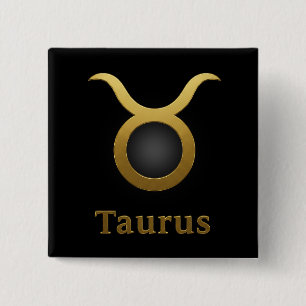Taurus Zodiac Sign / Square Taurus Pin