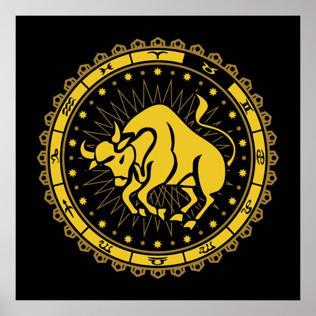 Taurus - Zodiac Sign - Symbol - Horoscope (Front)