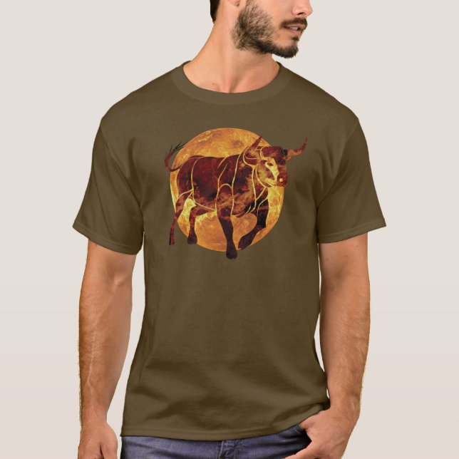 Taurus Zodiac Sign T-Shirt (Front)