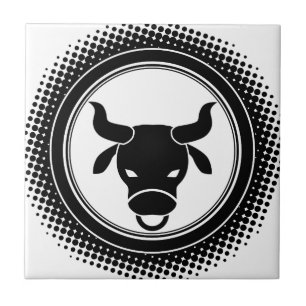 Taurus Zodiac Sign. Tile
