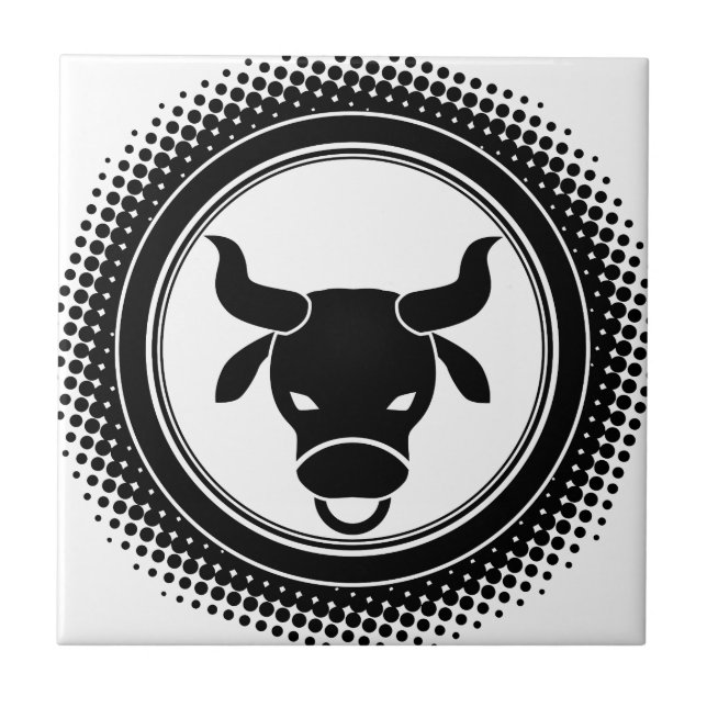 Taurus Zodiac Sign. Tile (Front)