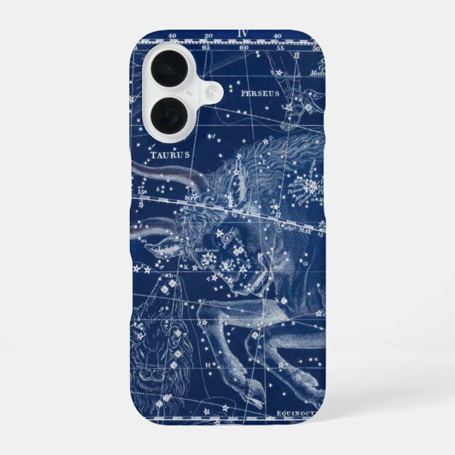Taurus Zodiac Sign Vintage Illustration  iPhone 16 Case (Back)