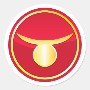 Taurus - Zodiac Signs Classic Round Sticker