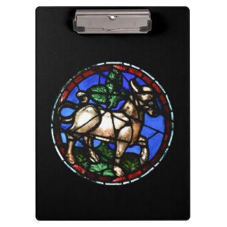 Taurus Zodiac Stained Glass Notre-Dame de Paris Cb Clipboard