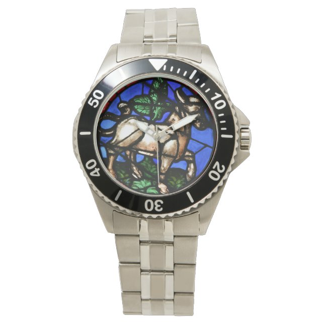 Taurus Zodiac Stained Glass Notre-Dame de Paris W3 Watch (Front)