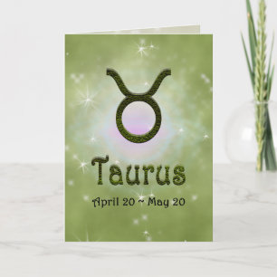 Taurus Zodiac Star Sign U pick Colour Card