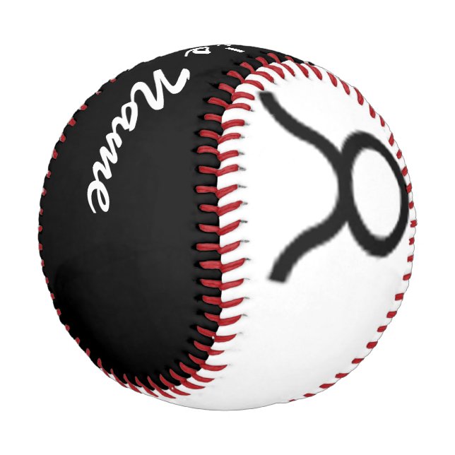 Taurus Zodiac Symbol Standard by Kenneth Yoncich Baseball (Angled)