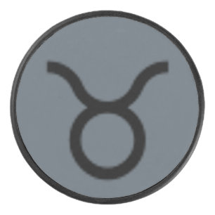Taurus Zodiac Symbol Standard by Kenneth Yoncich Hockey Puck