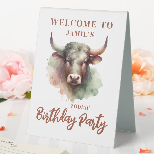 Taurus Zodiac Themed Birthday Party Guest Seating (In SItu (Wedding))