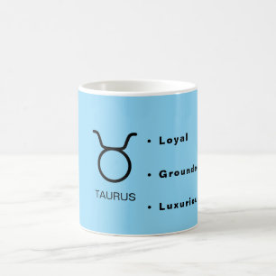 Taurus Zodiac Traits Minimal Astrology Coffee Mug