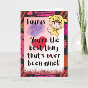 Taurus Zodiac Valentines Personalised Card