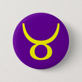 TAURUS, ZODIACAL SIGN 6 CM ROUND BADGE