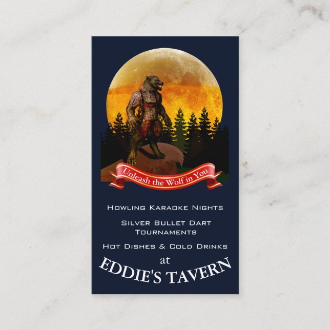 Tavern, Bar, Pub Business Card (Front)