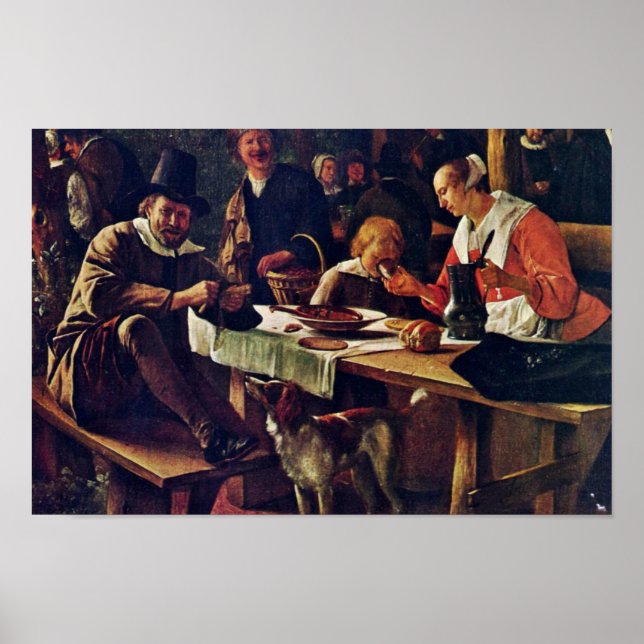 Tavern Garden Detail By Steen Jan (Best Quality) Poster (Front)