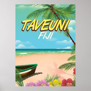 Taveuni Fiji travel poster