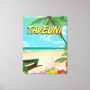 Taveuni Fiji travel poster Canvas Print