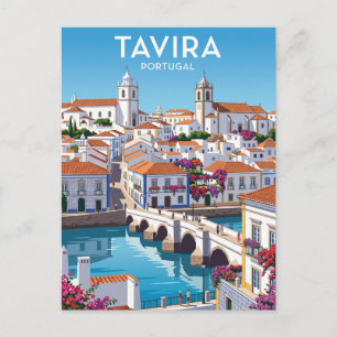 Tavira Old Town Portugal Postcard