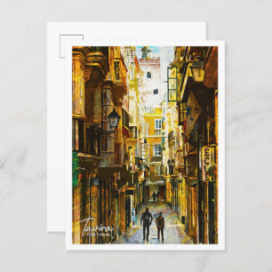 Tavira Portugal Beautiful Oil Paint Landscape Postcard