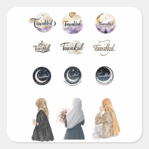 Tawakkul Islamic Sticker Set Faith-Inspired Muslim