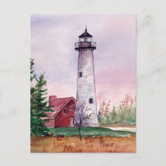 Tawas Point Light Postcard (Front)