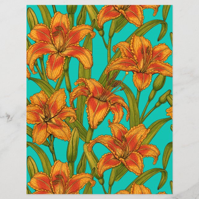 Tawny dailily flowers (Front)