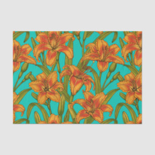 Tawny dailily flowers tissue paper