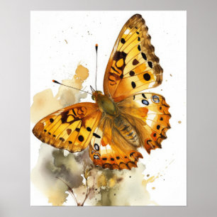 Tawny Emperor Butterfly Art Print Poster