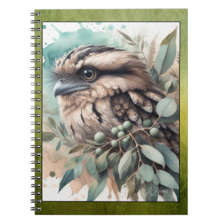Tawny Frogmouth Owl Spiral Photo Notebook