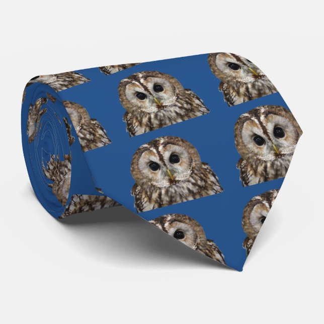 Tawny Owl Tie (Rolled)