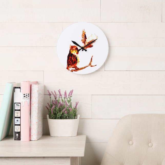 Tawny Owls Large Clock (Reading Room)