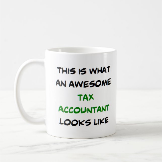 tax accountant, awesome coffee mug (Left)