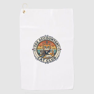 Tax Accountant Cat Cute Kitty Design - Tax Account Golf Towel