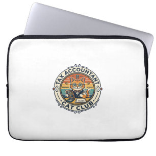 Tax Accountant Cat Cute Kitty Design - Tax Account Laptop Sleeve