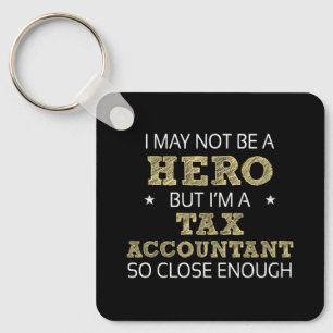 Tax Accountant Hero Humour Novelty Key Ring