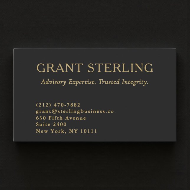 Tax Accountant Minimal Black Gold CPA Business Card (Creator Uploaded)