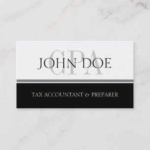 Tax Accountant S Stripe CPA W/W Business Card