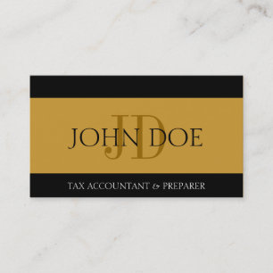 Tax Accountant Stripes Gold Business Card