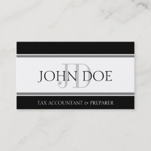 Tax Accountant Stripes W/W Business Card