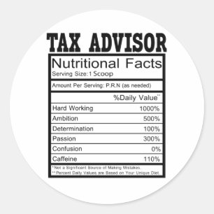 Tax Advisor Classic Round Sticker