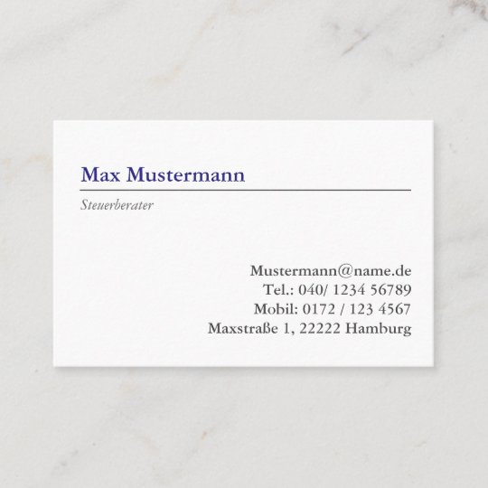 Tax consultant Business Card Zazzle.co.uk