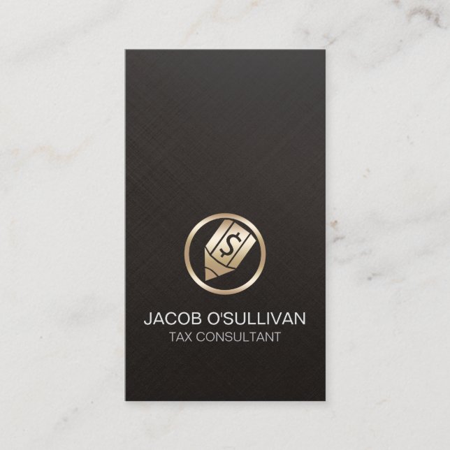 Tax Consultant Taxation Finance Financial  Business Card (Front)
