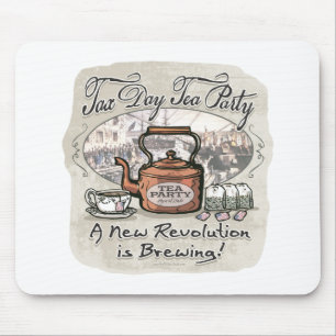 Tax Day Tea Party Gear Mouse Mat