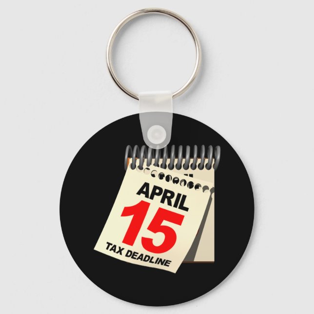 Tax Deadline Key Ring (Front)