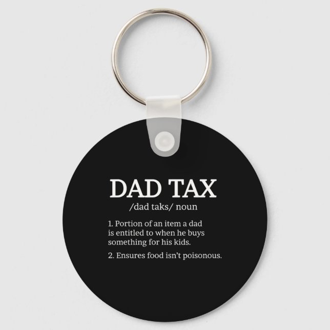 Tax Definition Apparel Best Dad Definition  Key Ring (Front)
